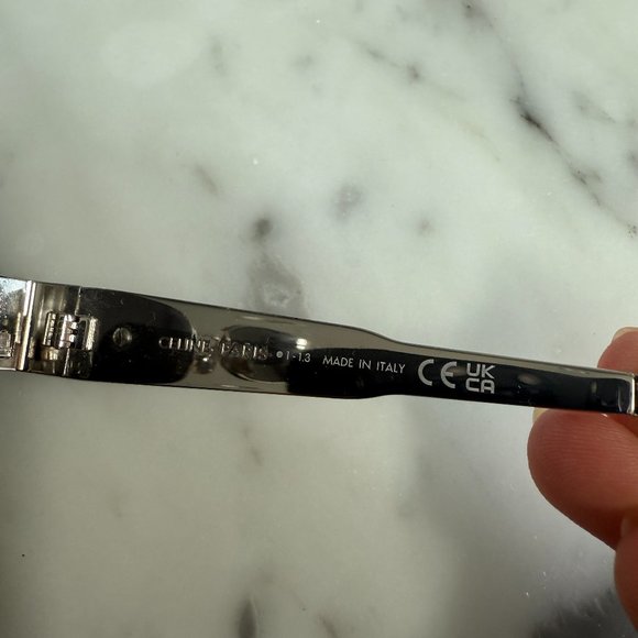 Celine Eyewear Triomphe Metal 01 oval sunglasses SILVER - Picture 5 of 6